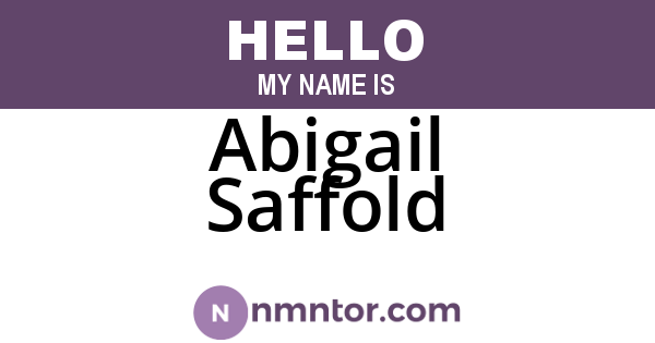 Abigail Saffold