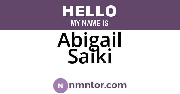 Abigail Saiki