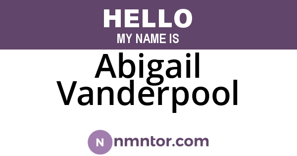 Abigail Vanderpool