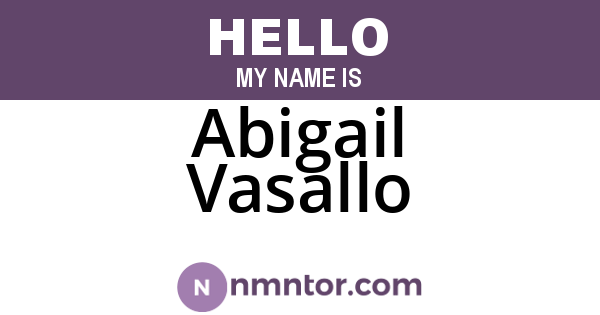 Abigail Vasallo