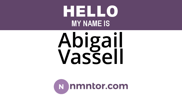 Abigail Vassell