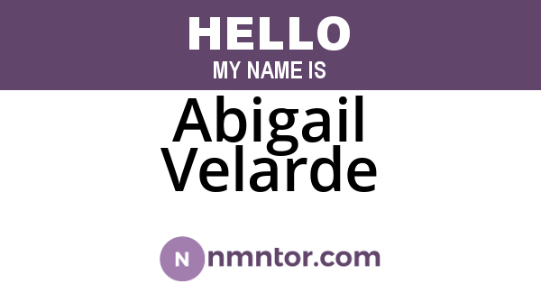 Abigail Velarde