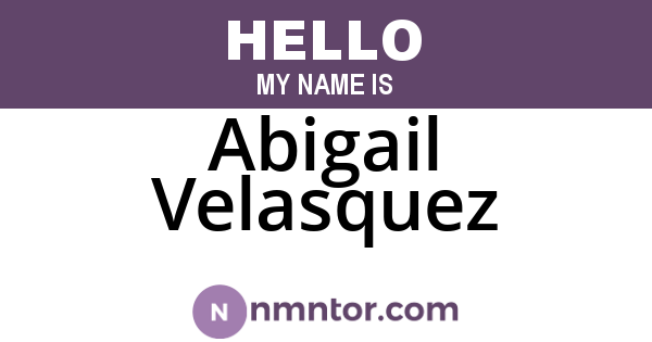 Abigail Velasquez