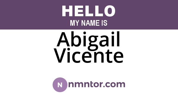 Abigail Vicente