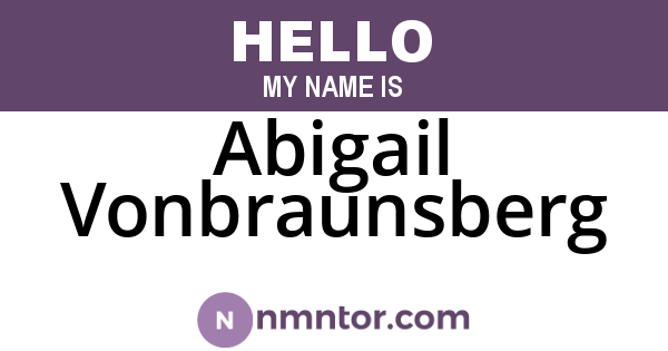 Abigail Vonbraunsberg