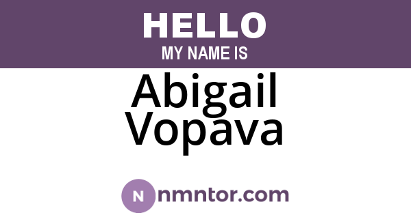 Abigail Vopava