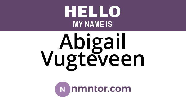 Abigail Vugteveen