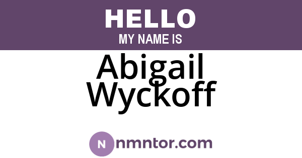 Abigail Wyckoff