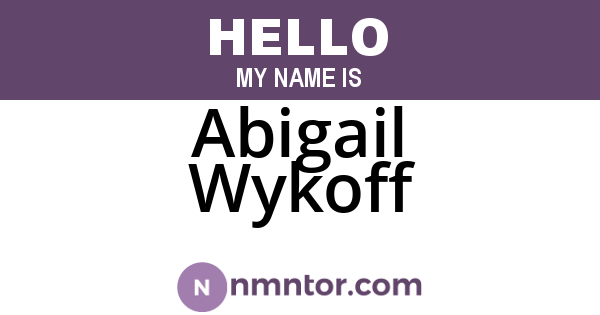 Abigail Wykoff