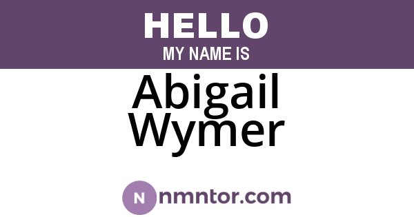 Abigail Wymer