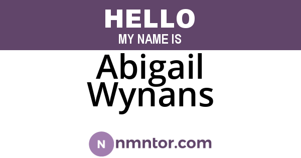 Abigail Wynans