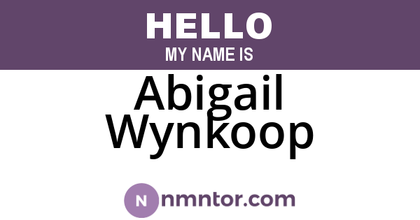 Abigail Wynkoop