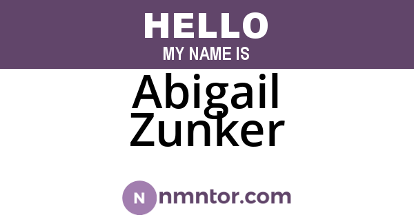 Abigail Zunker