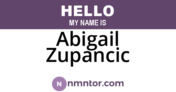 Abigail Zupancic