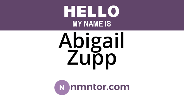Abigail Zupp