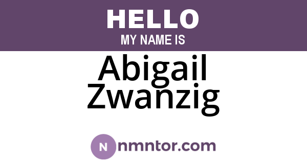 Abigail Zwanzig