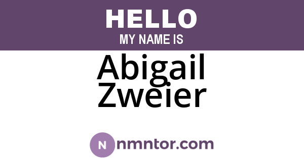 Abigail Zweier