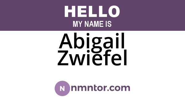 Abigail Zwiefel