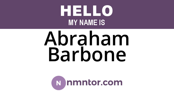 Abraham Barbone