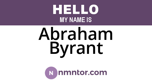 Abraham Byrant