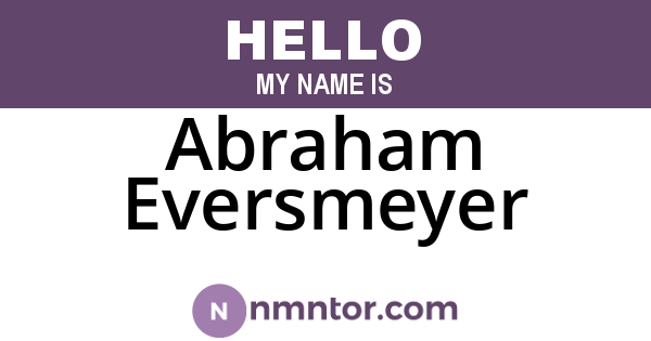 Abraham Eversmeyer