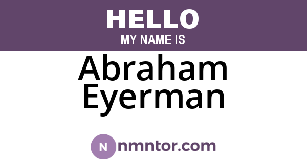 Abraham Eyerman