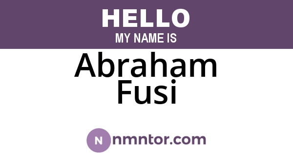 Abraham Fusi