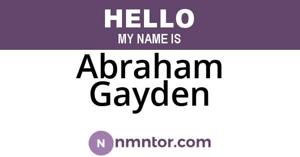 Abraham Gayden