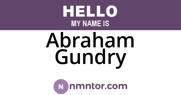 Abraham Gundry