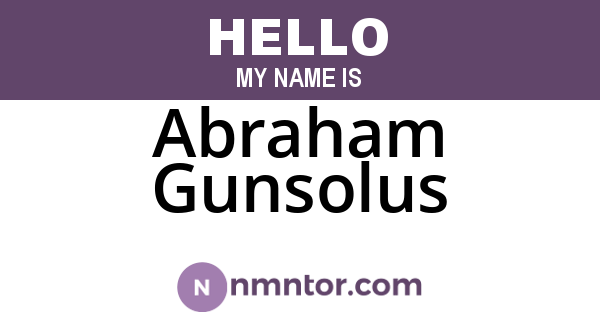 Abraham Gunsolus