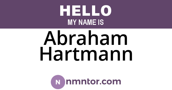 Abraham Hartmann