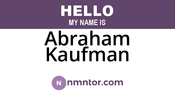 Abraham Kaufman