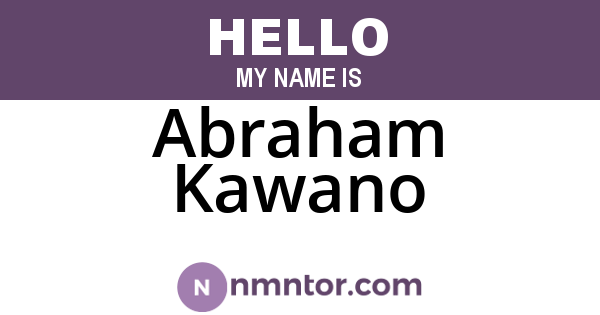 Abraham Kawano