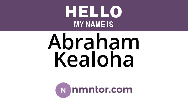 Abraham Kealoha