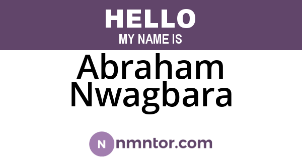 Abraham Nwagbara