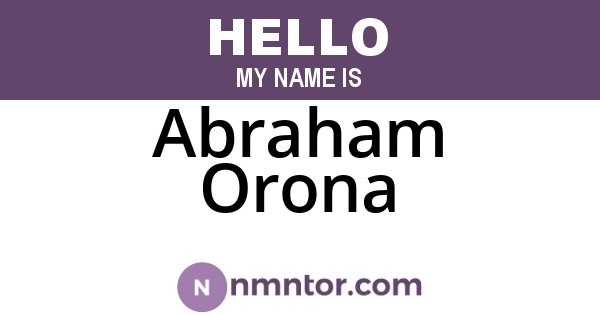Abraham Orona