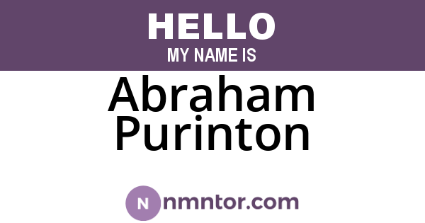 Abraham Purinton