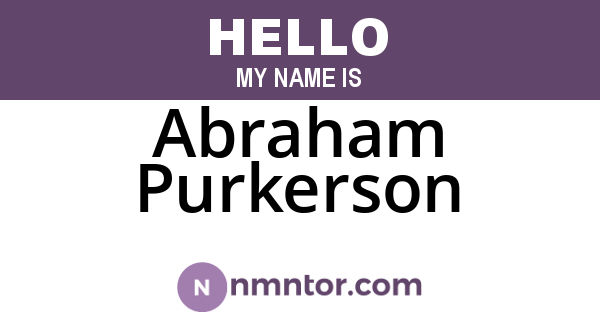 Abraham Purkerson
