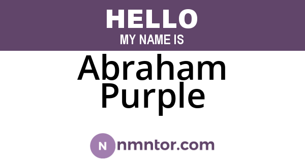 Abraham Purple
