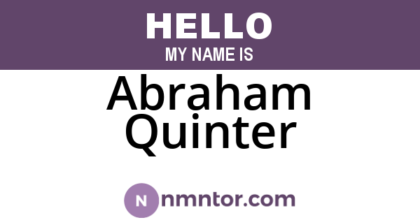 Abraham Quinter