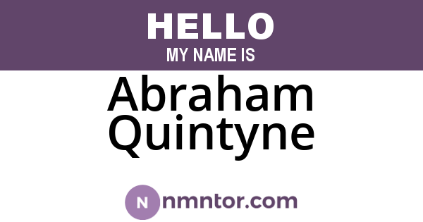 Abraham Quintyne