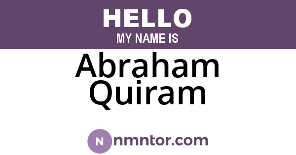 Abraham Quiram