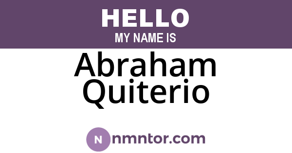 Abraham Quiterio