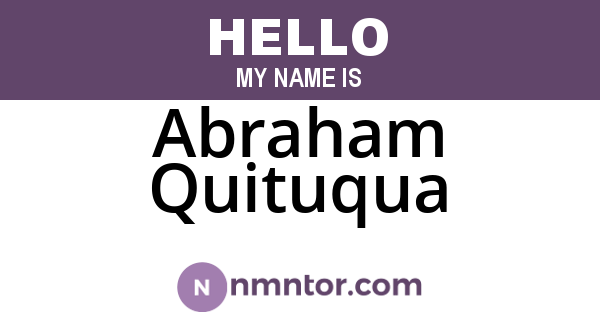 Abraham Quituqua