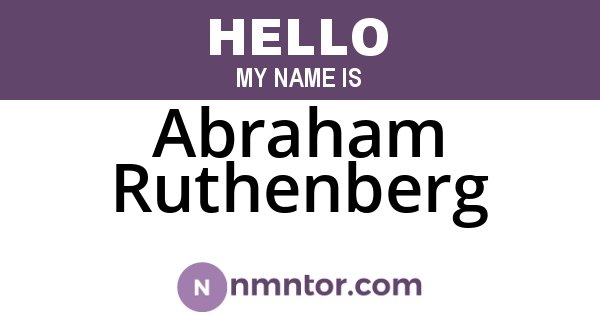 Abraham Ruthenberg