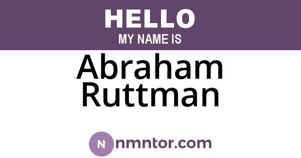 Abraham Ruttman