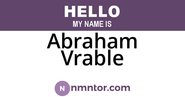 Abraham Vrable