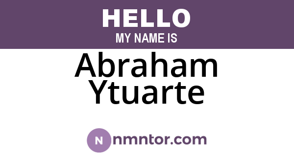 Abraham Ytuarte