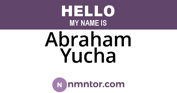 Abraham Yucha