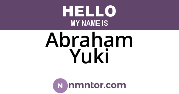 Abraham Yuki